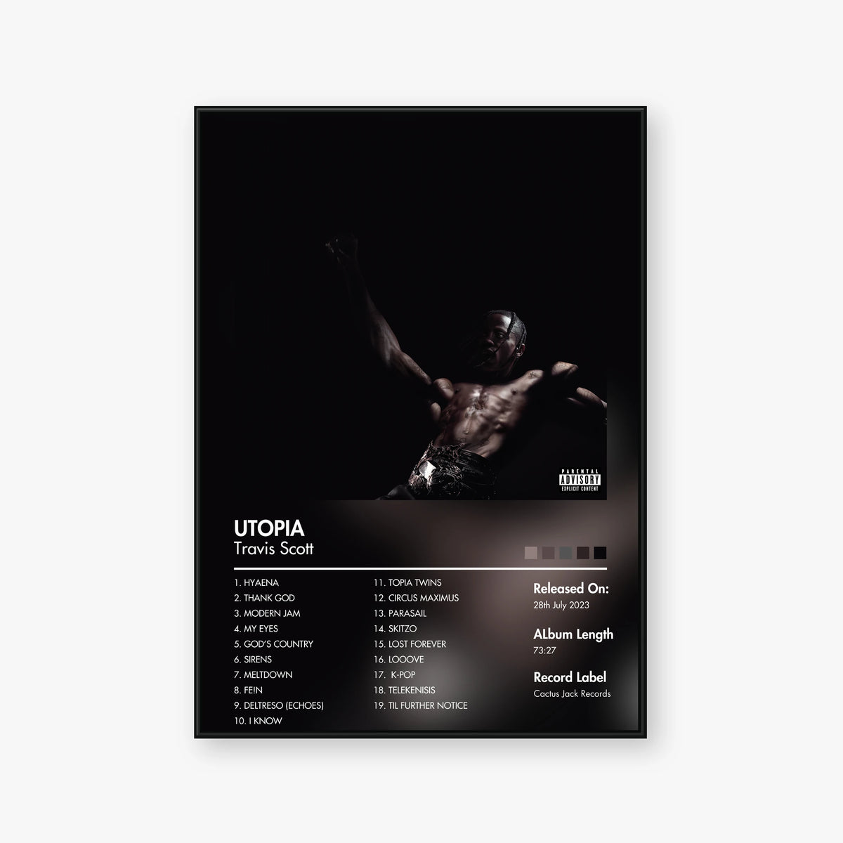 Travis Scott — UTOPIA Album Poster — Blur frame mockup