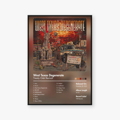 Treaty Oak Revival — West Texas Degenerate Album Poster — Blur frame mockup