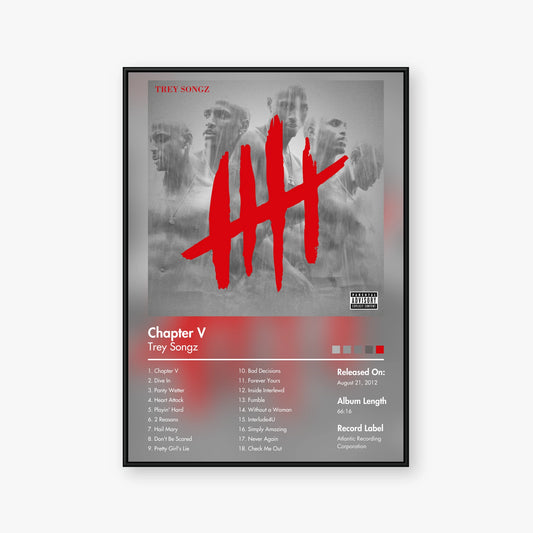 Trey Songz — Chapter V Album Poster — Blur frame mockup