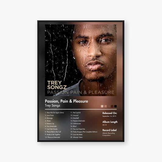 Trey Songz — Passion, Pain & Pleasure Album Poster — Blur frame mockup