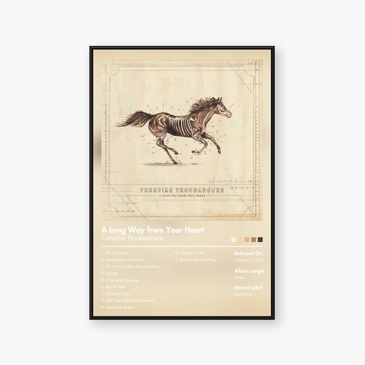 Turnpike Troubadours — A Long Way From Your Heart Album Poster — Blur frame mockup