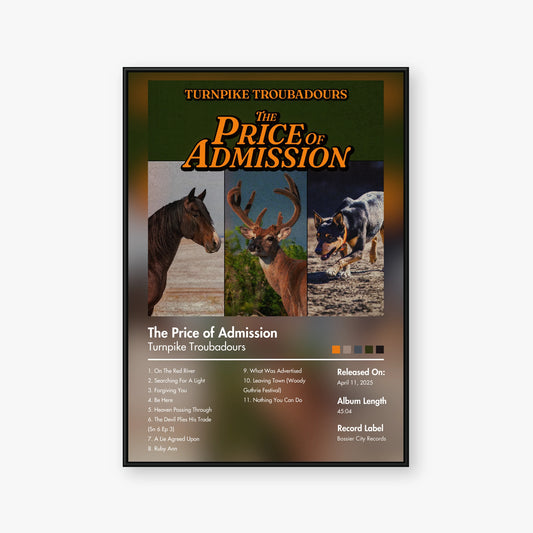 Turnpike Troubadours — The Price of Admission Album Poster — Blur frame mockup