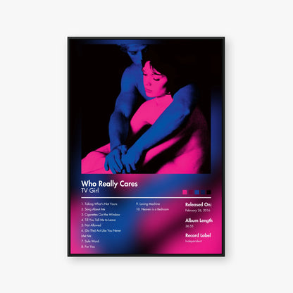 TV Girl — Who Really Cares Album Poster — Blur frame mockup