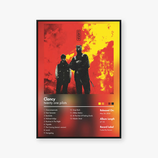twenty one pilots — Clancy Album Poster — Blur frame mockup