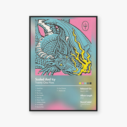 twenty one pilots — Scaled and Icy Album Poster — Blur frame mockup