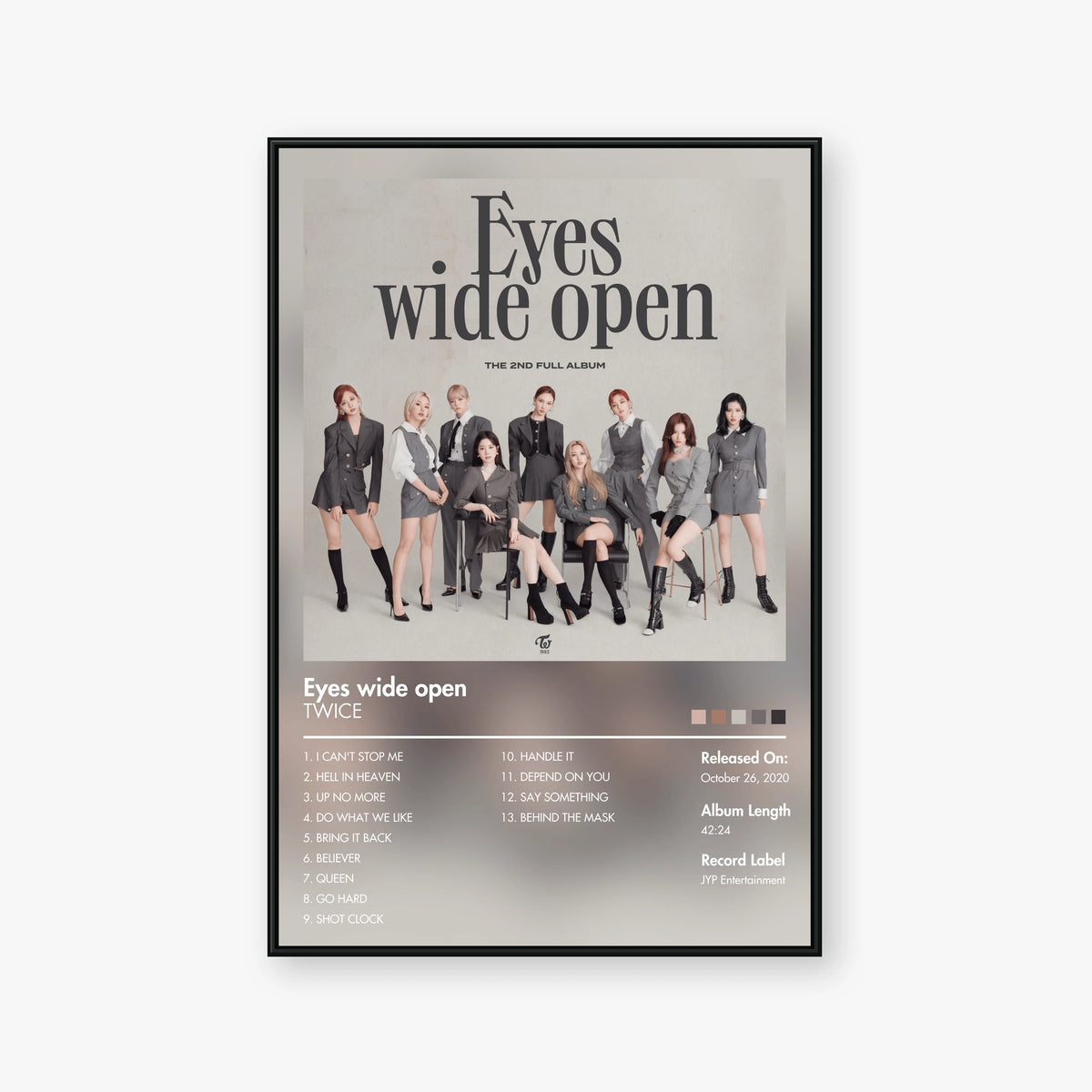 TWICE — Eyes wide open Album Poster — Blur frame mockup