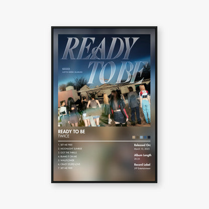 TWICE — READY TO BE Album Poster — Blur frame mockup