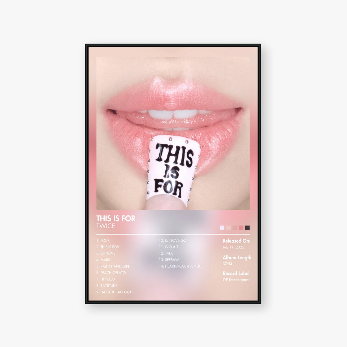TWICE — THIS IS FOR Album Poster — Blur frame mockup