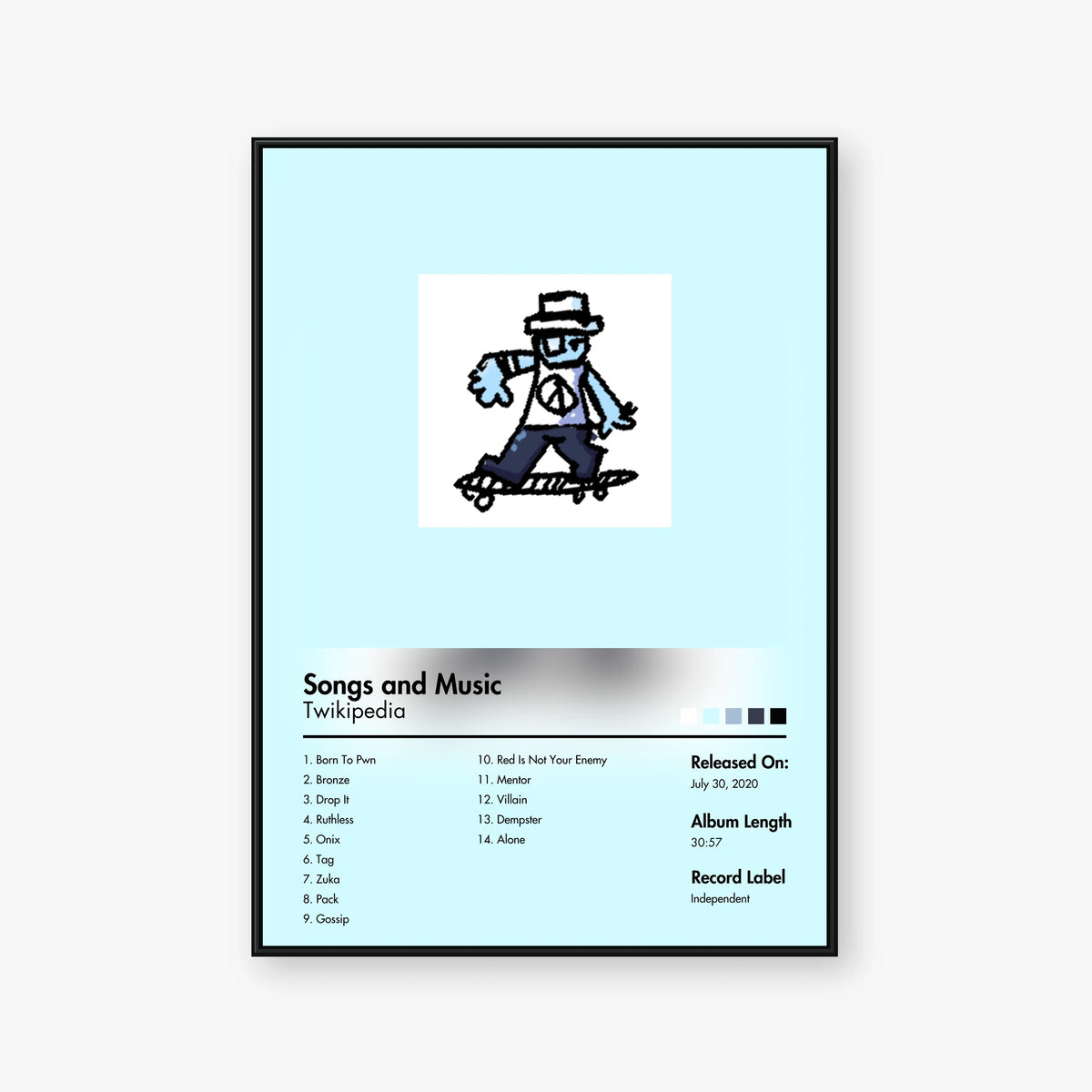 twikipedia — songs and music Album Poster — Blur frame mockup
