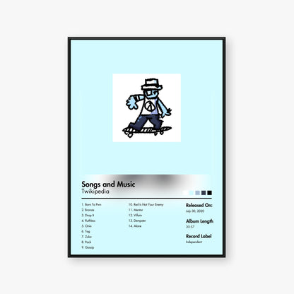 twikipedia — songs and music Album Poster — Blur frame mockup