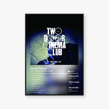 Two Door Cinema Club — Tourist History Album Poster — Blur frame mockup