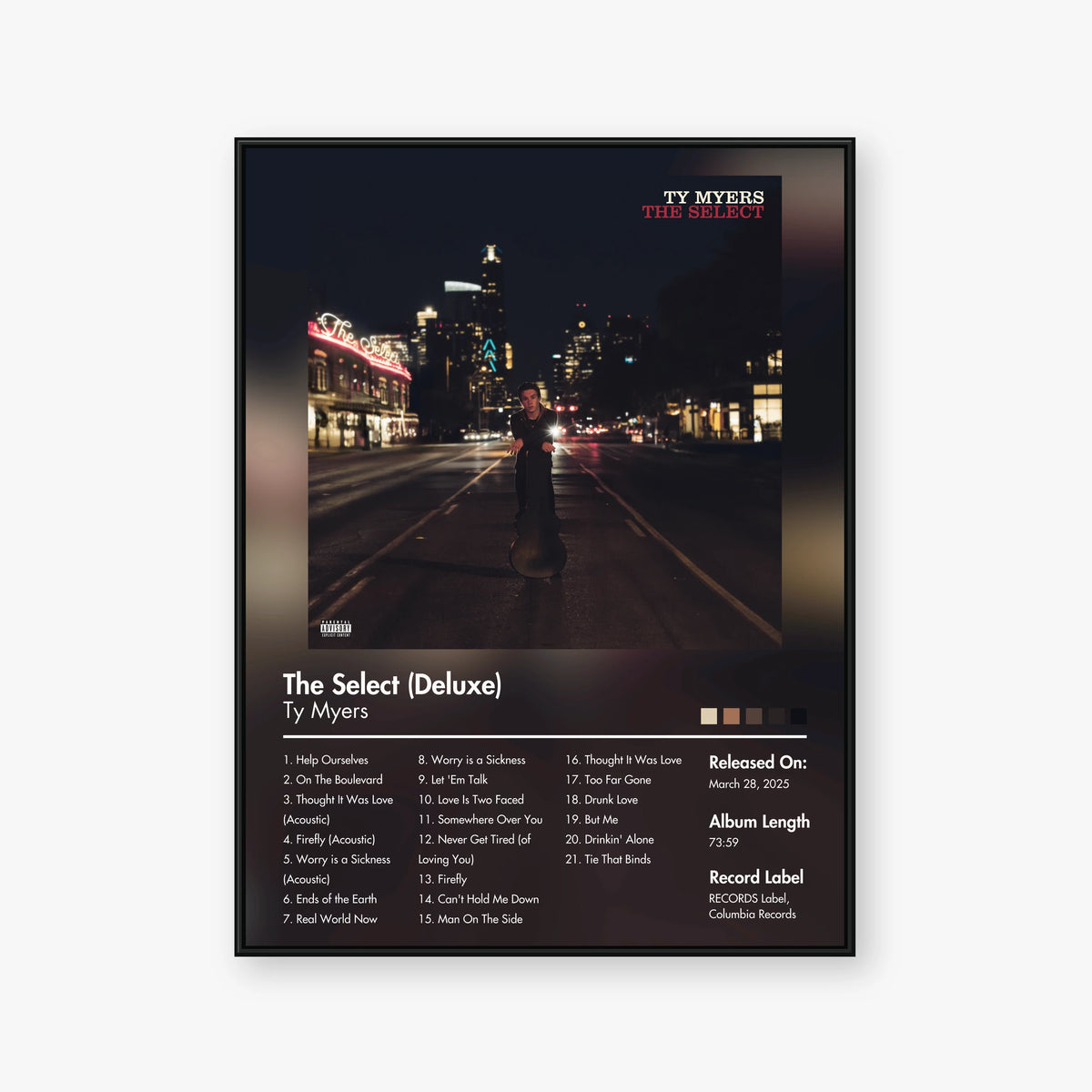 Ty Myers — The Select (Deluxe) Album Poster — Blur frame mockup