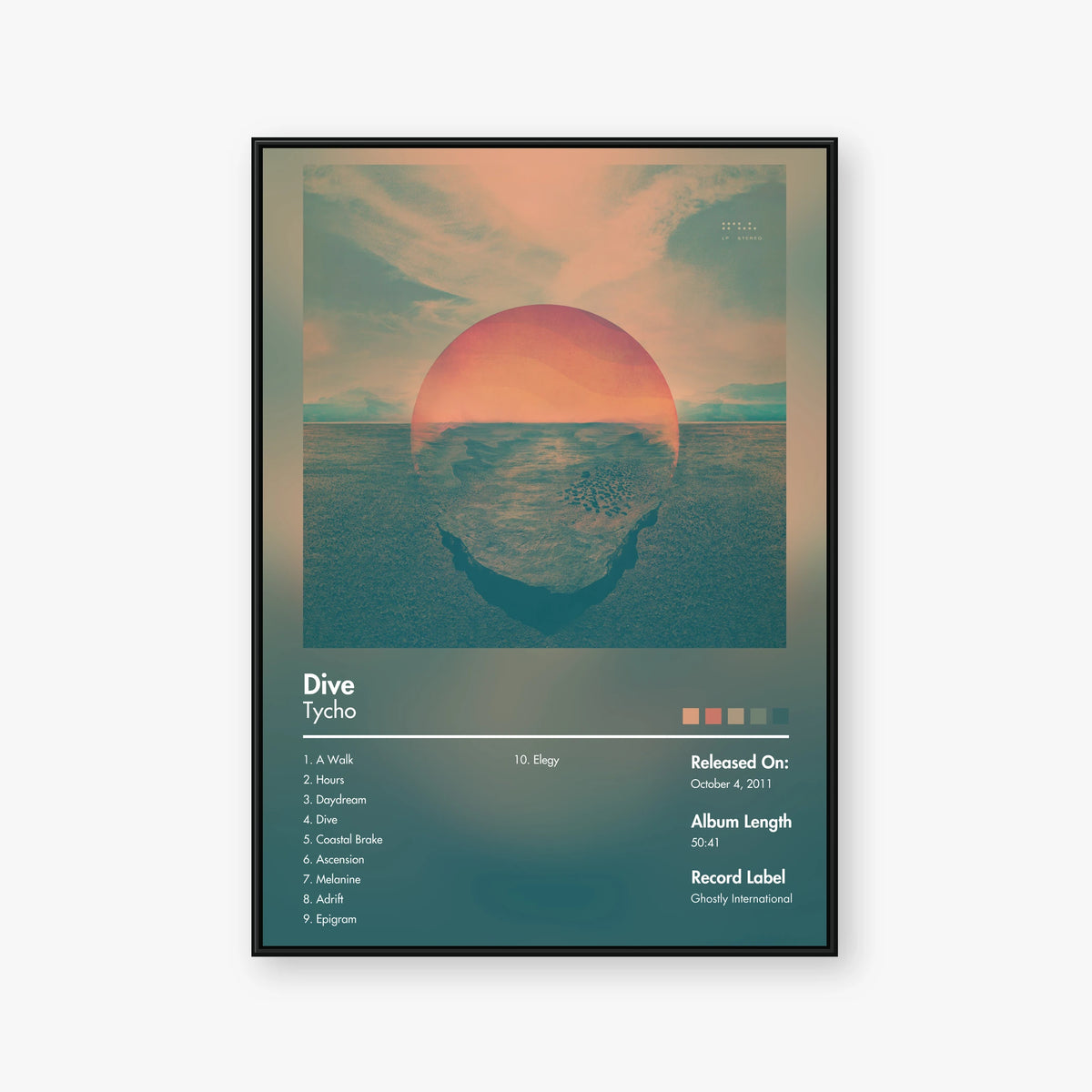 Tycho — Dive Album Poster — Blur frame mockup