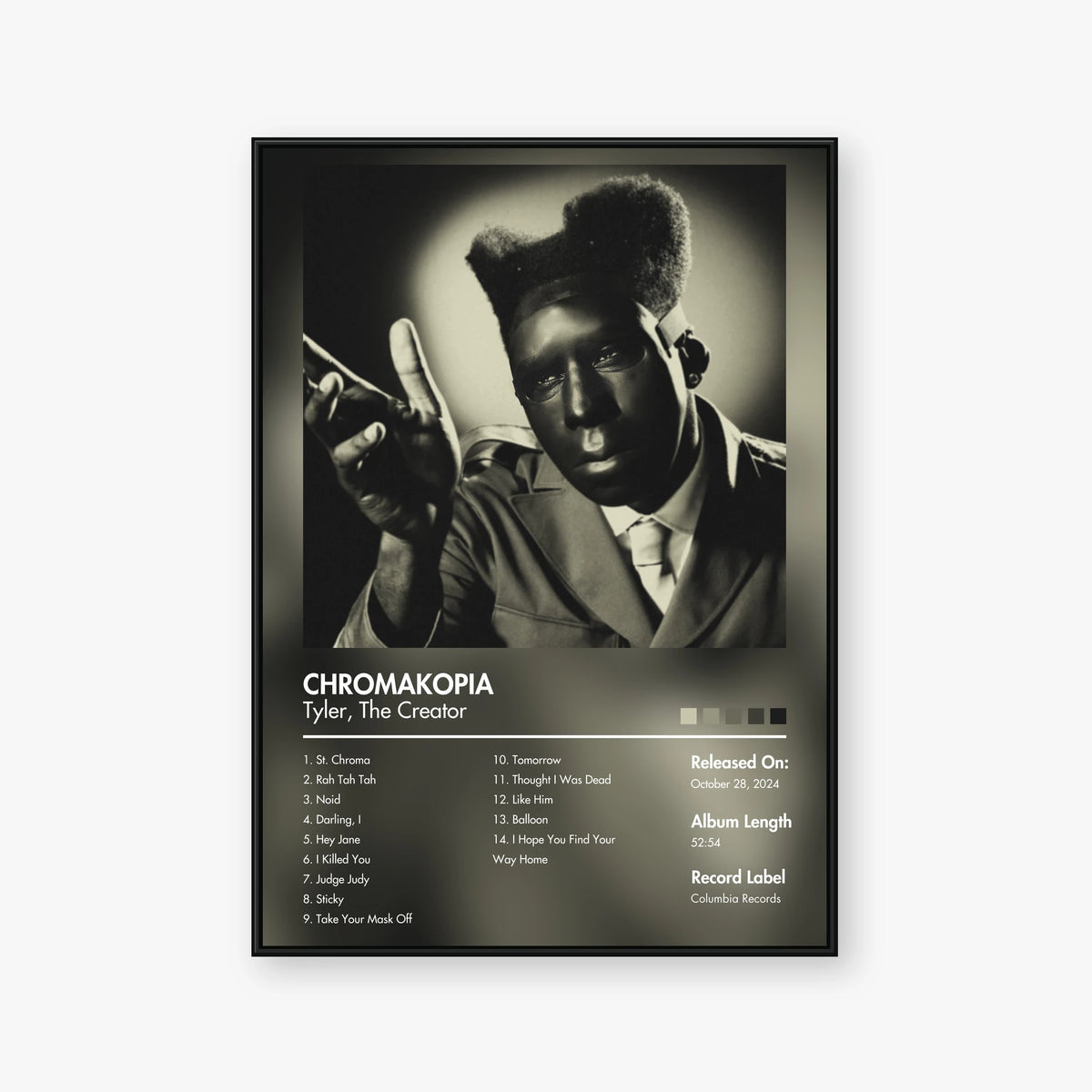 Tyler, The Creator — CHROMAKOPIA Album Poster — Blur frame mockup