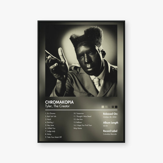 Tyler, The Creator — CHROMAKOPIA Album Poster — Blur frame mockup