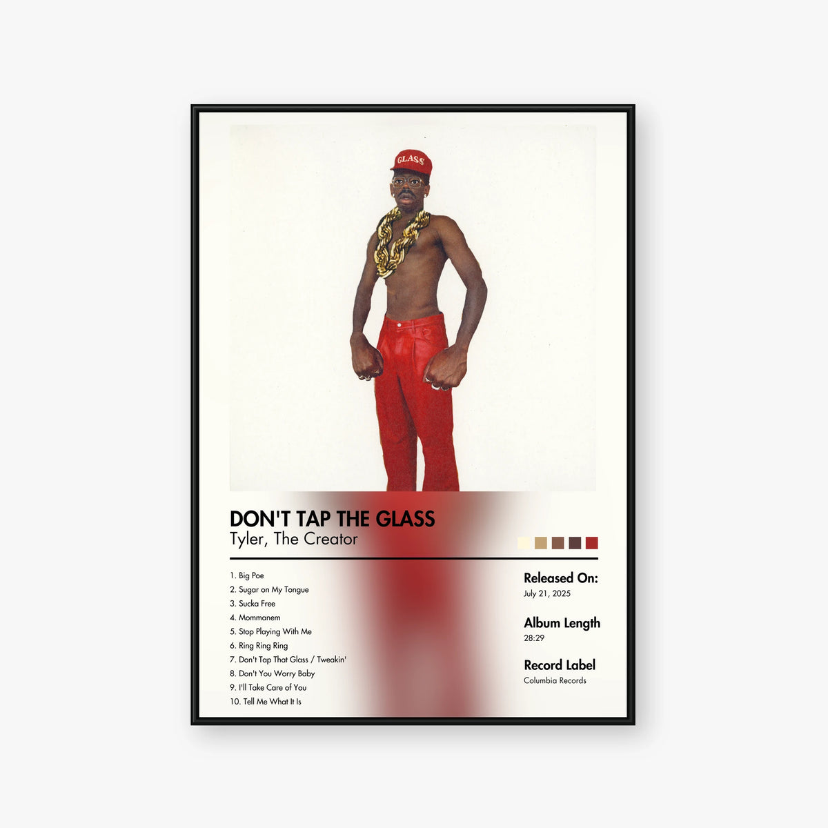 Tyler, The Creator — DONT TAP THE GLASS Album Poster — Blur frame mockup