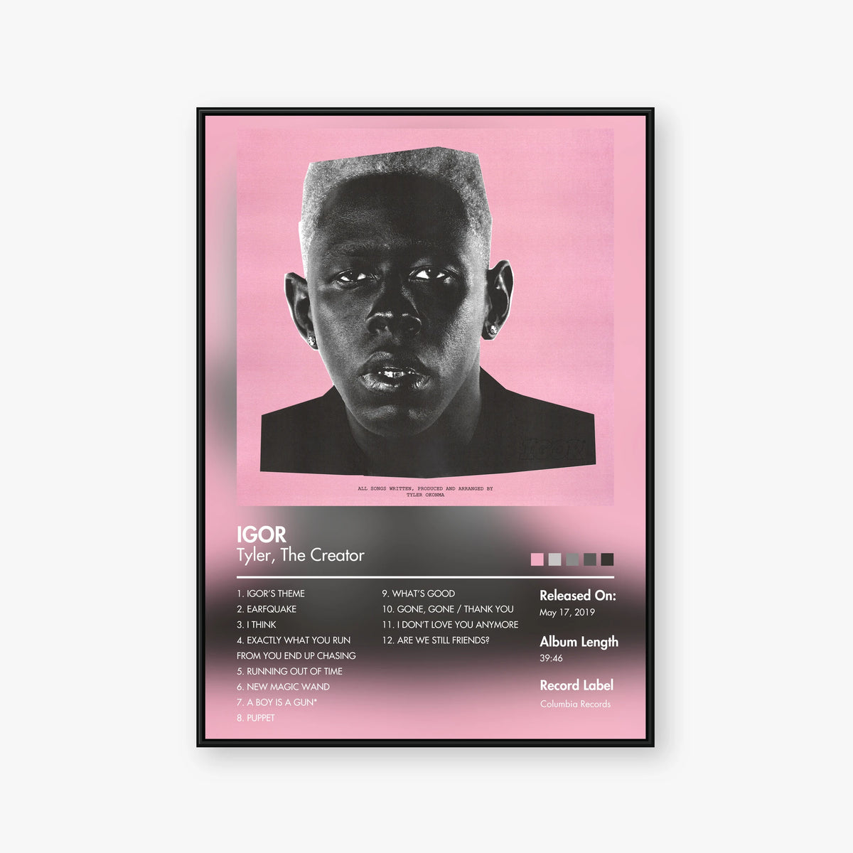 Tyler, The Creator — IGOR Album Poster — Blur frame mockup