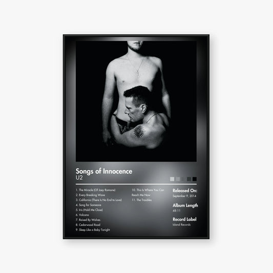 U2 — Songs of Innocence Album Poster — Blur frame mockup