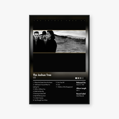 U2 — The Joshua Tree Album Poster — Blur frame mockup