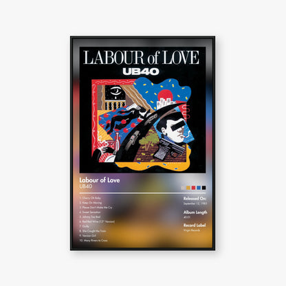UB40 — Labour of Love Album Poster — Blur frame mockup