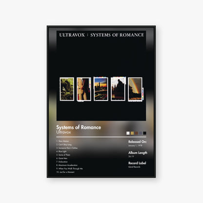 Ultravox — Systems of Romance Album Poster — Blur frame mockup