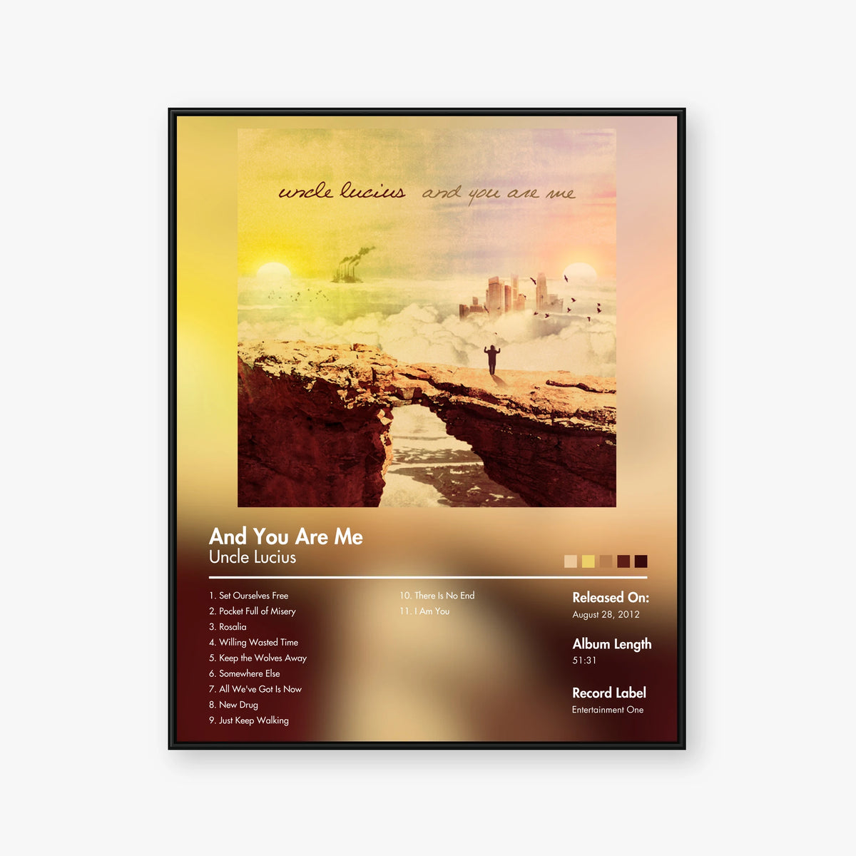 Uncle Lucius — And You Are Me Album Poster — Blur frame mockup