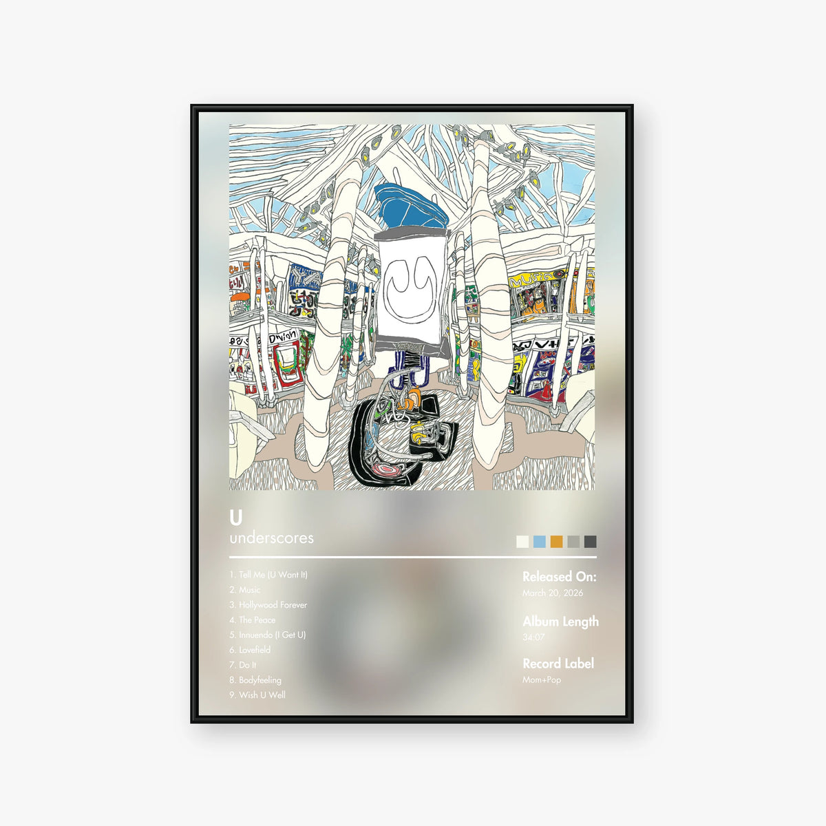 underscores — U Album Poster — Blur frame mockup