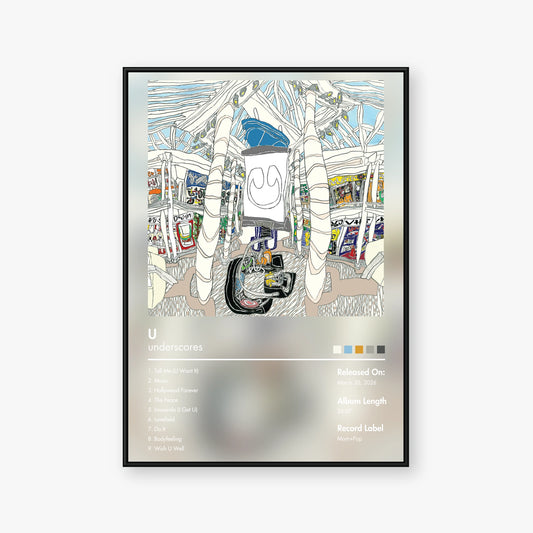 underscores — U Album Poster — Blur frame mockup