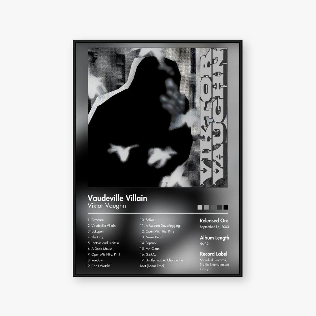 Viktor Vaughn — Vaudeville Villain Album Poster — Blur frame mockup