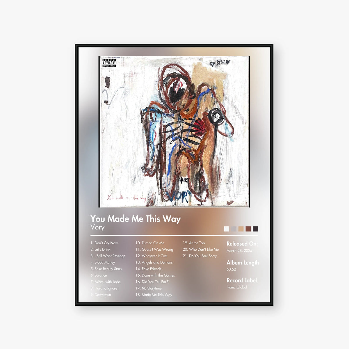 Vory — You Made Me This Way Album Poster — Blur frame mockup