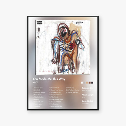 Vory — You Made Me This Way Album Poster — Blur frame mockup