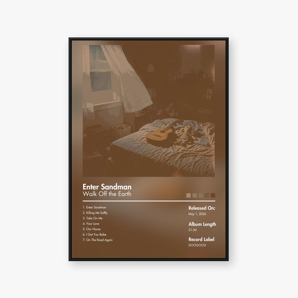 Walk off the Earth — Enter Sandman Album Poster — Blur frame mockup