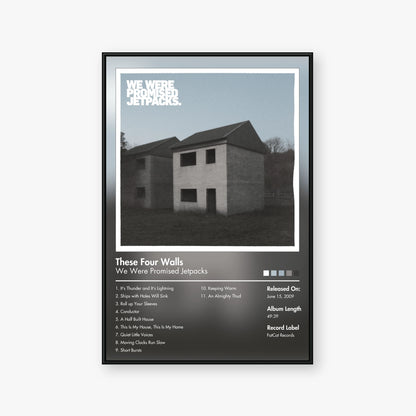 We Were Promised Jetpacks — These Four Walls Album Poster — Blur frame mockup