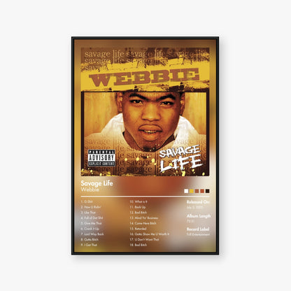 Webbie — Savage Life Album Poster — Blur frame mockup