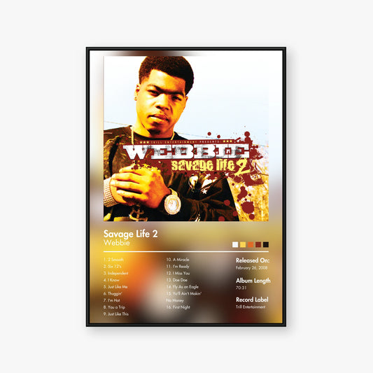 Webbie — Savage Life 2 Album Poster — Blur frame mockup