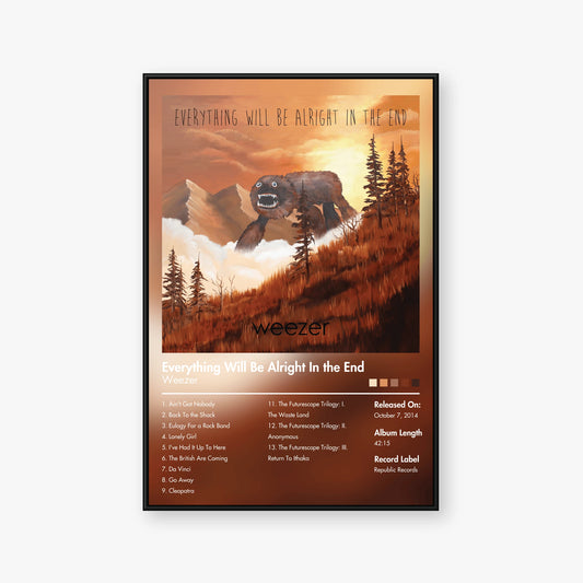 Weezer — Everything Will Be Alright in the End Album Poster — Blur frame mockup