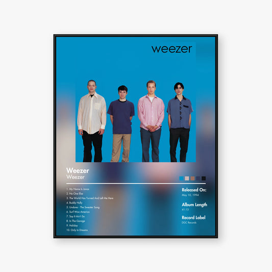 Weezer — Weezer (Blue Album) Album Poster — Blur frame mockup