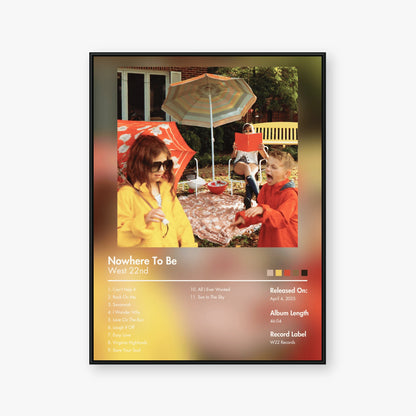 West 22nd — Nowhere To Be Album Poster — Blur frame mockup