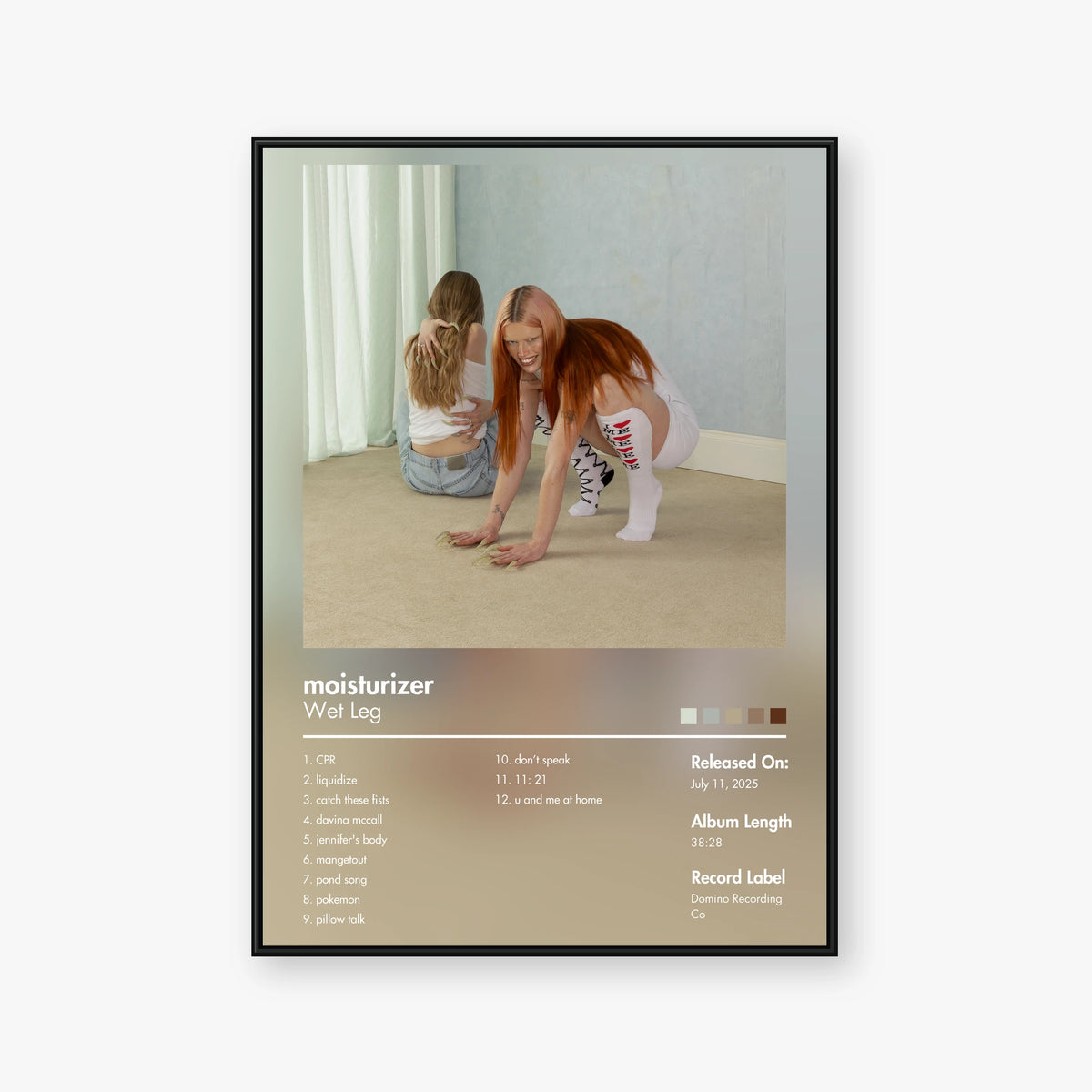 Wet Leg — moisturizer Album Poster — Blur frame mockup