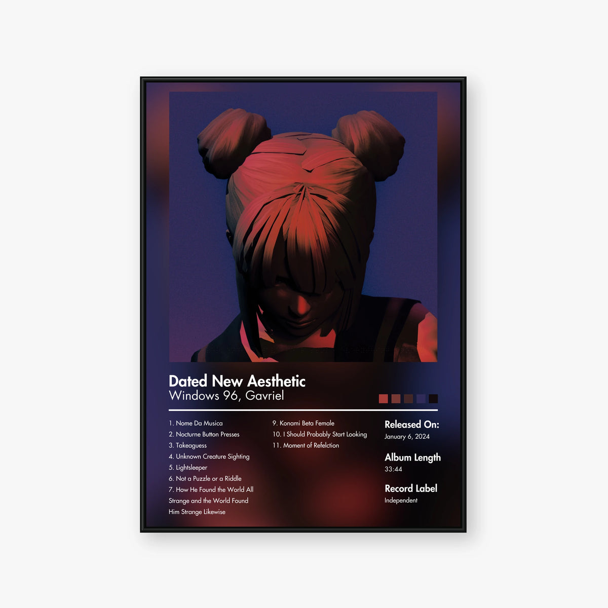 Windows 96 — Dated New Aesthetic Album Poster — Blur frame mockup