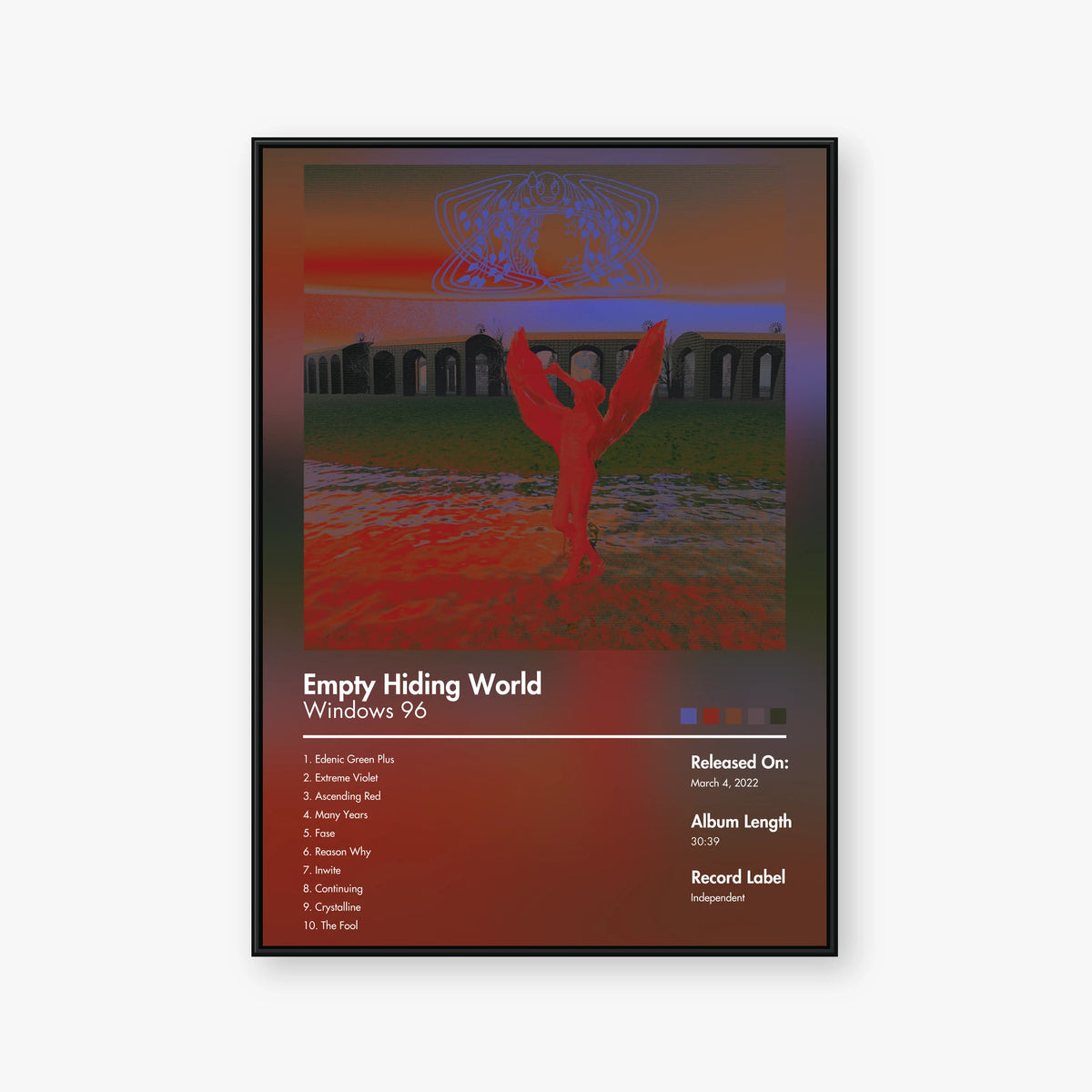 Windows 96 — Empty Hiding World Album Poster — Blur frame mockup