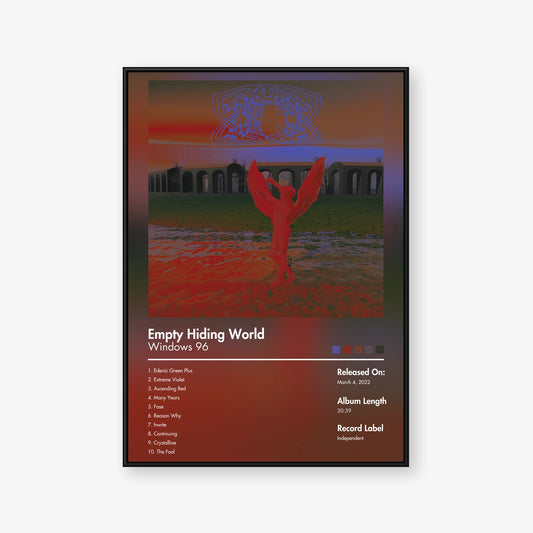 Windows 96 — Empty Hiding World Album Poster — Blur frame mockup