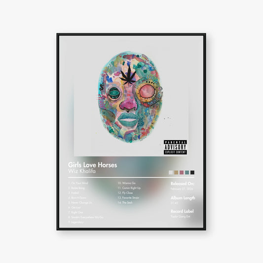 Wiz Khalifa — Girls Love Horses Album Poster — Blur frame mockup