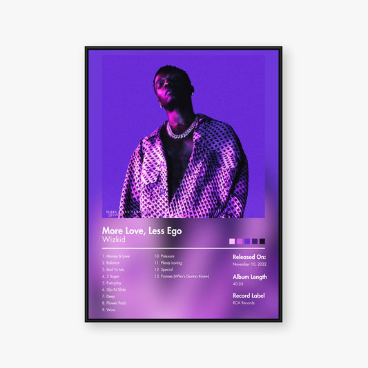 Wizkid — More Love, Less Ego Album Poster — Blur frame mockup