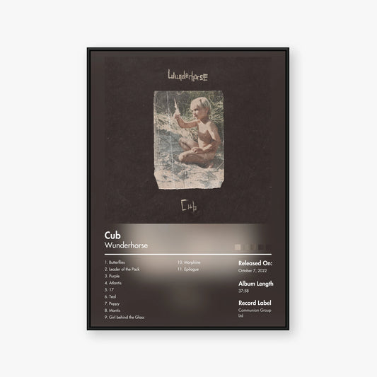 Wunderhorse — Cub Album Poster — Blur frame mockup