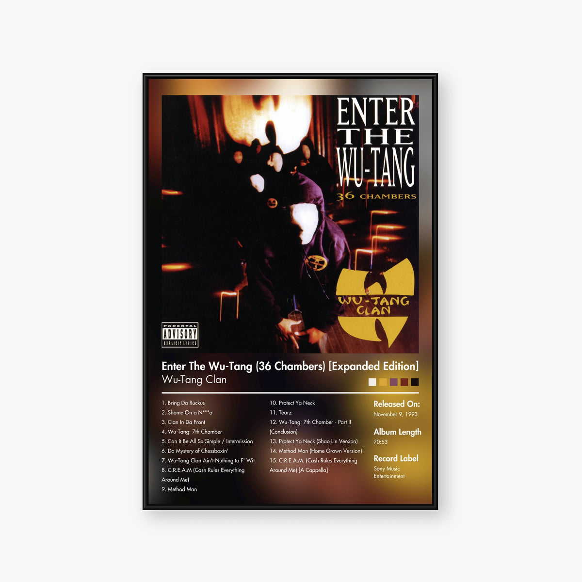 Wu‐Tang Clan — Enter The Wu Tang 36 Chambers (Expanded Edition) Album Poster — Blur frame mockup