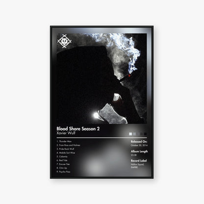 Xavier Wulf — Blood Shore Season 2 Album Poster — Blur frame mockup