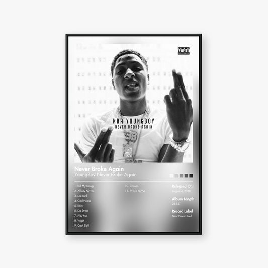 xxxmanera — Never Broke Again Album Poster — Blur frame mockup