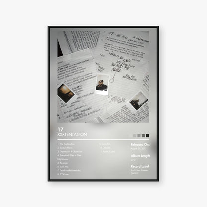 XXXTENTACION — 17 Album Poster — Blur frame mockup