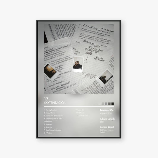 XXXTENTACION — 17 Album Poster — Blur frame mockup